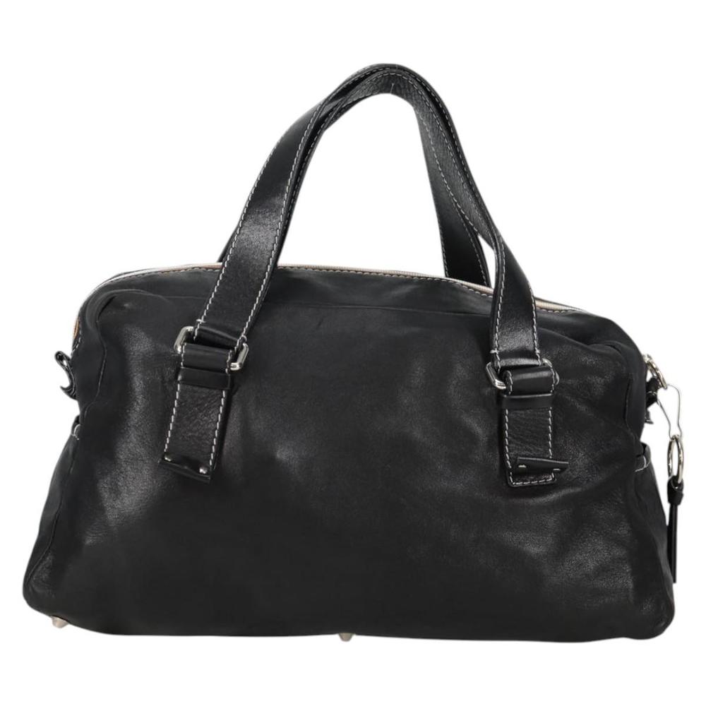 Chloe Hand Bag Leather Black Silver Auth SW1545V - Picture 2 of 16